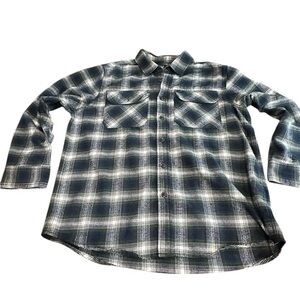 Lee‎ Men’s Dark Green Plaid Flannel button down Shirt Regular Fit Size XL NWT